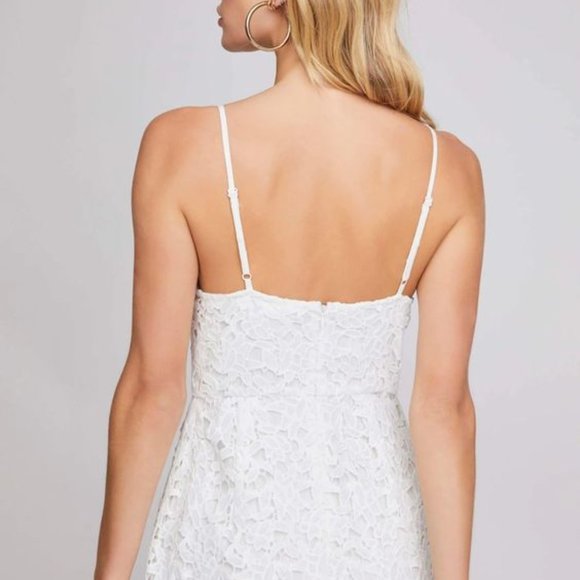 ASTR the Label White Lace A Line Midi Dress - Picture 3 of 7